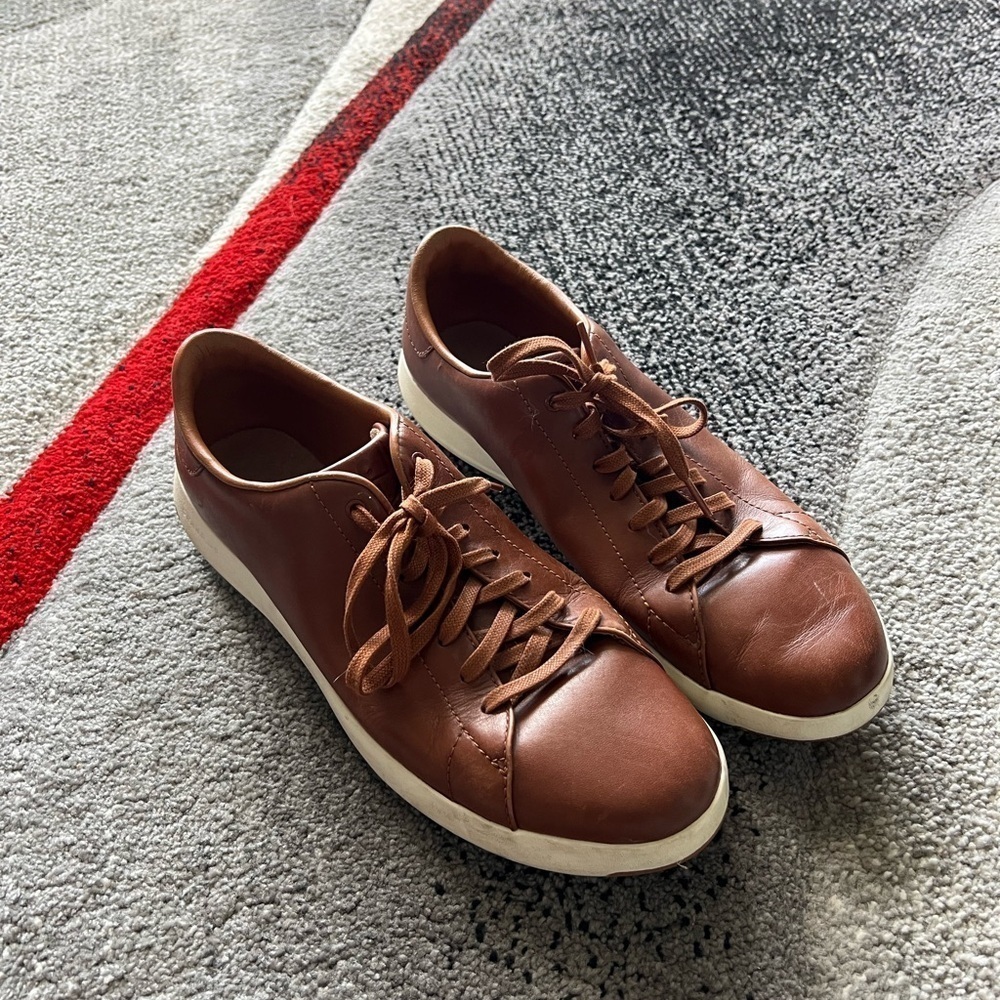 Cole Haan Men’s Grandpro Brown Leather Lace Up Sneakers
